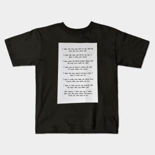 10 Things I Hate About You Poem Kids T-Shirt